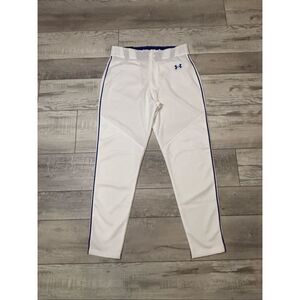 Under Armour men’s white tapered fit utility softball/baseball pants size L